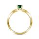 4 - Evika 1.23 ctw Emerald (6.00 mm) Accented Natural Diamonds Bridal Set Ring  