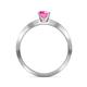 4 - Evika 1.38 ctw Pink Sapphire (6.00 mm) Accented Natural Diamonds Bridal Set Ring  