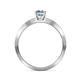 4 - Evika 1.30 ctw Aquamarine (6.50 mm) Accented Natural Diamonds Bridal Set Ring  