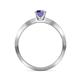 4 - Evika 1.23 ctw Iolite (6.50 mm) Accented Natural Diamonds Bridal Set Ring  