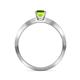 4 - Evika 1.53 ctw Peridot (6.50 mm) Accented Natural Diamonds Bridal Set Ring  