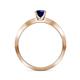 4 - Evika 1.73 ctw Blue Sapphire (6.50 mm) Accented Natural Diamonds Bridal Set Ring  