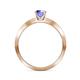 4 - Evika 1.35 ctw Tanzanite (6.50 mm) Accented Natural Diamonds Bridal Set Ring  