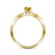 4 - Evika 1.30 ctw Citrine (6.50 mm) Accented Natural Diamonds Bridal Set Ring  