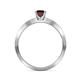 4 - Evika 1.48 ctw Red Garnet (6.50 mm) Accented Natural Diamonds Bridal Set Ring  