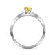 4 - Evika 1.38 ctw Yellow Sapphire (6.00 mm) Accented Natural Diamonds Bridal Set Ring  