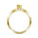 4 - Evika 1.38 ctw Yellow Sapphire (6.00 mm) Accented Natural Diamonds Bridal Set Ring  