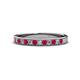 1 - Janice 2.00 mm Round Ruby and Diamond 13 Stone Wedding Band 