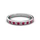 2 - Janice 2.00 mm Ruby and Lab Grown Diamond 13 Stone Wedding Band 