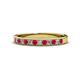 1 - Janice 2.00 mm Round Ruby and Diamond 13 Stone Wedding Band 