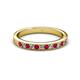 2 - Janice 2.00 mm Round Ruby and Diamond 13 Stone Wedding Band 