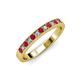 3 - Janice 2.00 mm Ruby and Lab Grown Diamond 13 Stone Wedding Band 