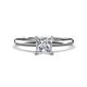 1 - Elodie 2.00 ct IGI Certified Lab Grown Diamond Princess Cut (7.00 mm) Solitaire Engagement Ring 