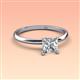 3 - Elodie 1.50 ct IGI Certified Lab Grown Diamond Princess Cut (6.50 mm) Solitaire Engagement Ring 