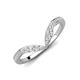 4 - Zola Curved Wedding Band Accented Lab Grown Diamonds  