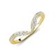 4 - Zola Curved Wedding Band Accented Lab Grown Diamonds  