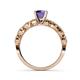 4 - Laine 0.96 ctw Classic Iolite (6.50 mm) Accented Round Natural Diamonds Marquise Shape Bridal Set Ring  