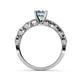 4 - Laine 1.03 ctw Classic Aquamarine (6.50 mm) Accented Round Natural Diamonds Marquise Shape Bridal Set Ring  