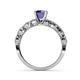 4 - Laine 0.96 ctw Classic Iolite (6.50 mm) Accented Round Natural Diamonds Marquise Shape Bridal Set Ring  