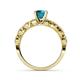 4 - Laine 1.11 ctw Classic London Blue Topaz (6.50 mm) Accented Round Natural Diamonds Marquise Shape Bridal Set Ring  