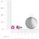 3 - Alina Pink Sapphire (5.5mm) Solitaire Stud Earrings 