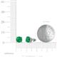 4 - Alina Emerald (6mm) Solitaire Stud Earrings 