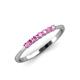 4 - Reina 2.00 mm Pink Sapphire Wedding Band 