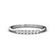 1 - Reina 2.00 mm White Sapphire Wedding Band 