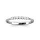 3 - Reina 2.00 mm White Sapphire Wedding Band 