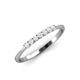 4 - Reina 2.00 mm White Sapphire Wedding Band 