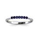 3 - Reina 2.00 mm Blue Sapphire 7 Stone Wedding Band 