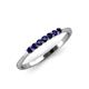 4 - Reina 2.00 mm Blue Sapphire 7 Stone Wedding Band 
