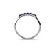 5 - Reina 2.00 mm Blue Sapphire 7 Stone Wedding Band 