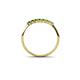 5 - Reina 2.00 mm Green Garnet 7 Stone Wedding Band 