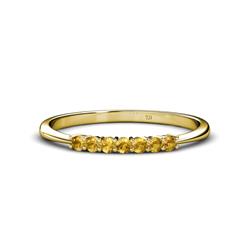 Reina Citrine Stone Wedding Band Citrine Stone Womens Wedding Band Stackable ctw K Yellow Gold