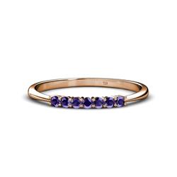 Reina Iolite Stone Wedding Band Iolite Stone Womens Wedding Band Stackable ctw K Rose Gold