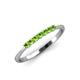 4 - Reina 2.00 mm Peridot 7 Stone Wedding Band 