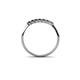 5 - Reina 2.00 mm Black Diamond 7 Stone Wedding Band 