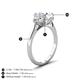 4 - Triada 2.34 ctw IGI Certified Lab Grown Diamond Cushion Shape (7 mm) Three Stone Engagement Ring 