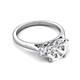 5 - Triada 2.34 ctw IGI Certified Lab Grown Diamond Cushion Shape (7 mm) Three Stone Engagement Ring 