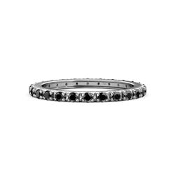 Gracie Black Diamond Eternity Band Black Diamond French Set Eternity Band cttw cttw in K White Gold