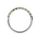 5 - Clara 3.00 mm Peridot 10 Stone Wedding Band 
