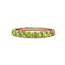 Clara Peridot Stone Wedding Band Peridot Stone Womens Wedding Band Stackable ctw K Rose Gold