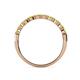 5 - Clara 3.00 mm Peridot 10 Stone Wedding Band 