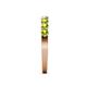 6 - Clara 3.00 mm Peridot 10 Stone Wedding Band 