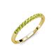3 - Clara 2.40 mm Peridot 10 Stone Wedding Band 