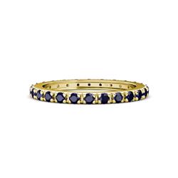Gracie ctw Blue Sapphire Women Eternity Band ctw Blue Sapphire French Set Womens Eternity Band in K Yellow Gold