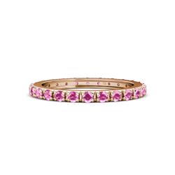 Gracie ctw Pink Sapphire Women Eternity Band ctw Pink Sapphire French Set Womens Eternity Band in K Rose Gold