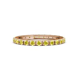 Gracie ctw Yellow Sapphire Women Eternity Band ctw Yellow Sapphire French Set Womens Eternity Band in K Rose Gold