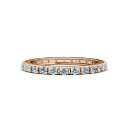 Gracie ctw Aquamarine Women Eternity Band ctw Aquamarine French Set Womens Eternity Band in K Rose Gold